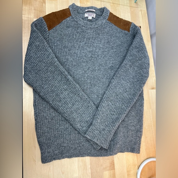 Wallace & Barnes Shetland 100% Wool color Gray brown Suede Shoulder Patch - Picture 10 of 10